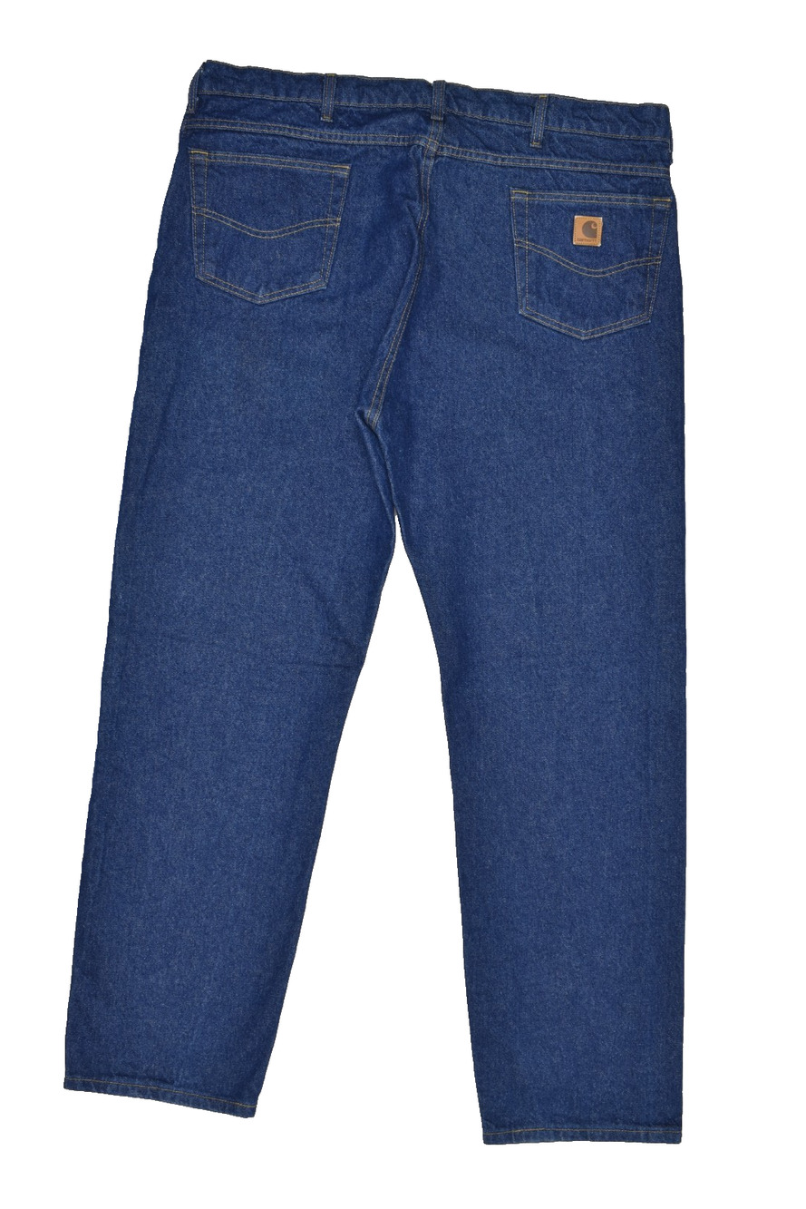 Carhartt Men's Relaxed Fit Tapered Leg Blue Denim Jeans Made In USA 42x32
